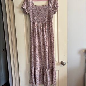 Inspired Hearts Floral Lavender Maxi Dress